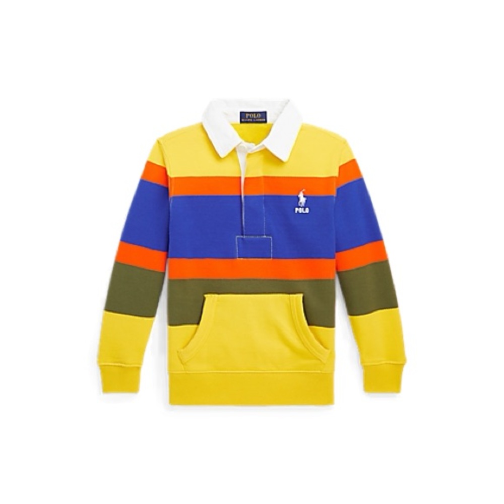 Ralph Lauren Yellow and Blue Polo Shirt Vibrant Stripes 3T